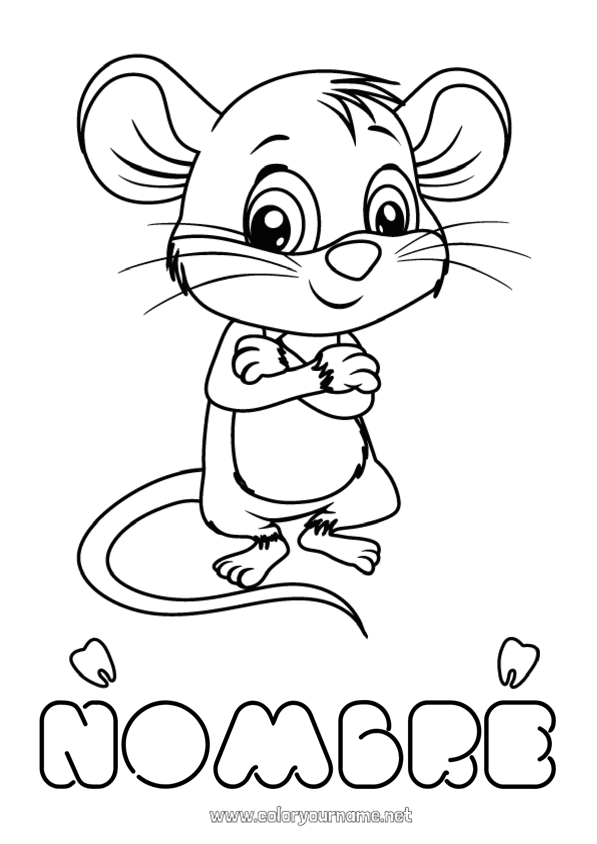 Nº de colorear 498 - Diente de leche Ratoncito Pérez Nº de colorear 498 - Diente de leche Ratoncito Pérez