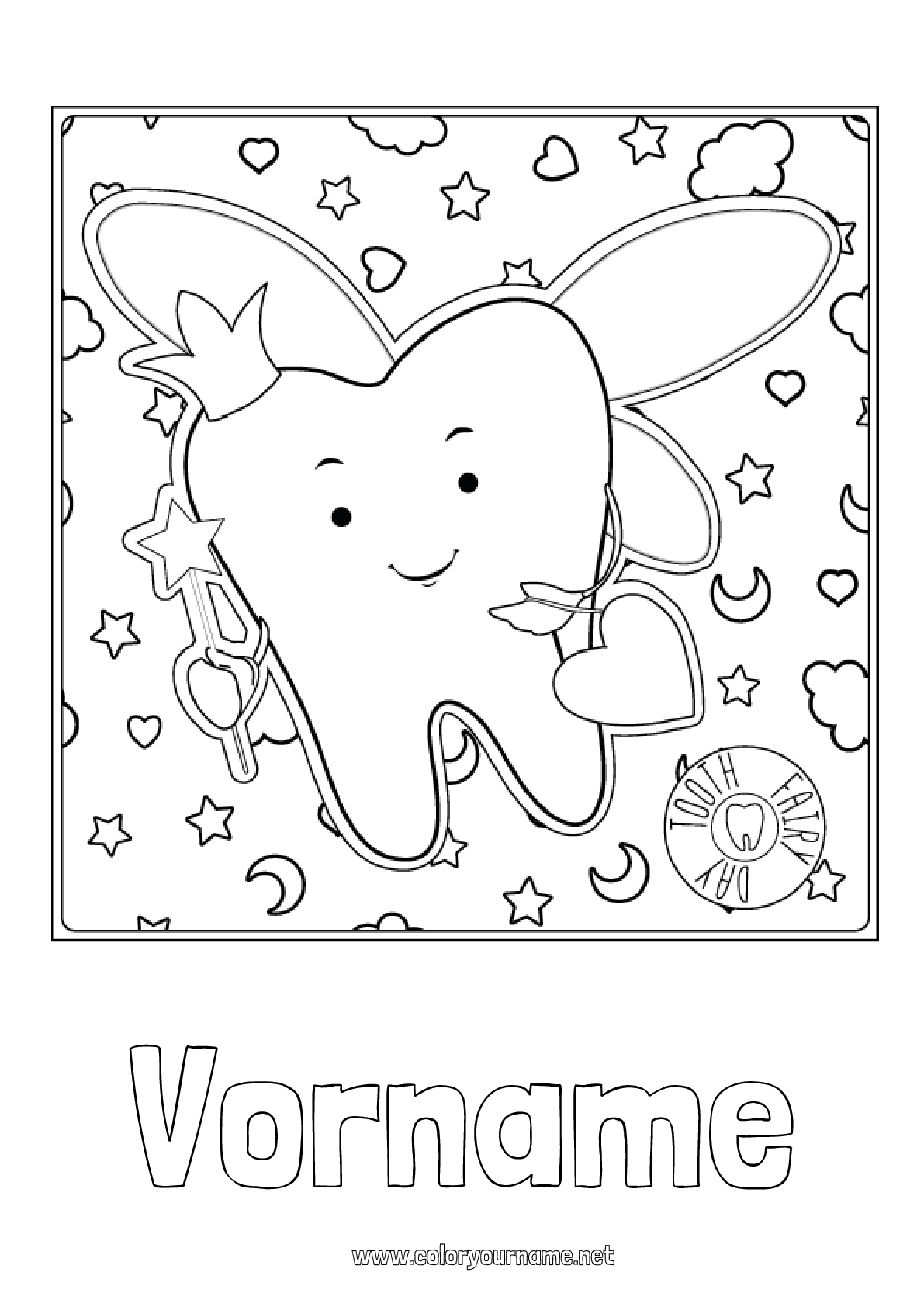  Foto zu Malvorlage Nr.503 - Milchzahn Kleine Maus Zahnfee 