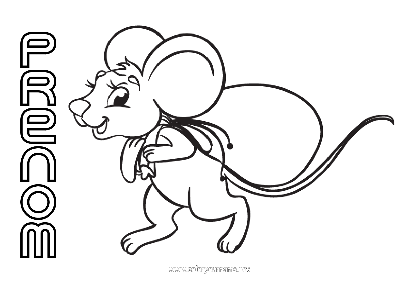 Coloriage n°510 - Dent de lait Petite Souris Fée des dents