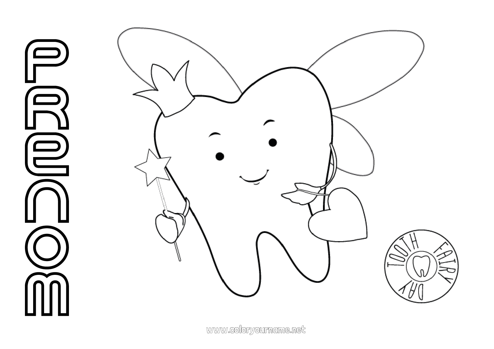 Coloriage n°512 - Dent de lait Petite Souris Fée des dents