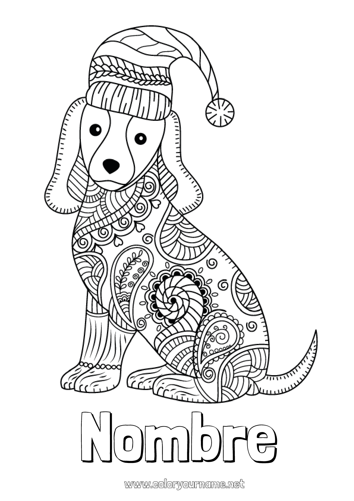 N De Colorear 542 Invierno Mandala Perro n-de-colorear-542-invierno-mandala-perro