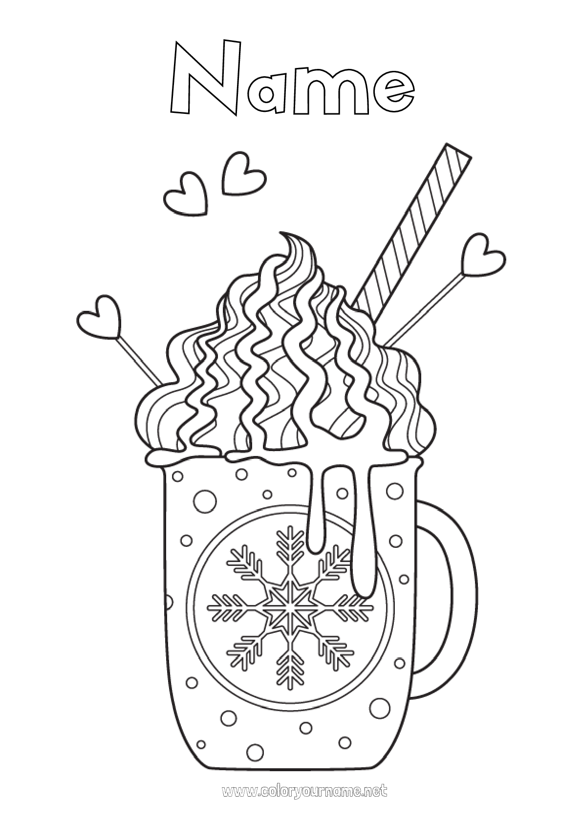 Coloring page No.556 Winter Food Mug