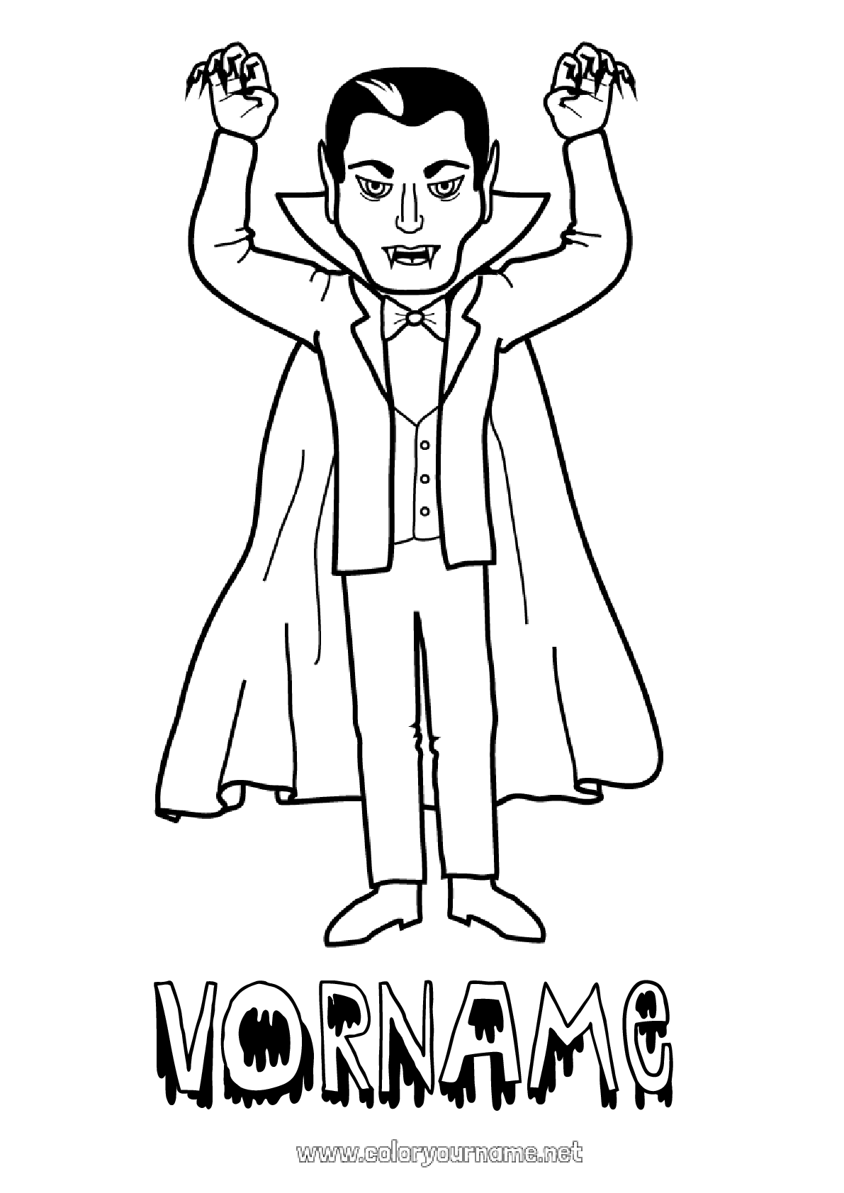  Malvorlage Nr.59 - Vampir Halloween Bildidee 