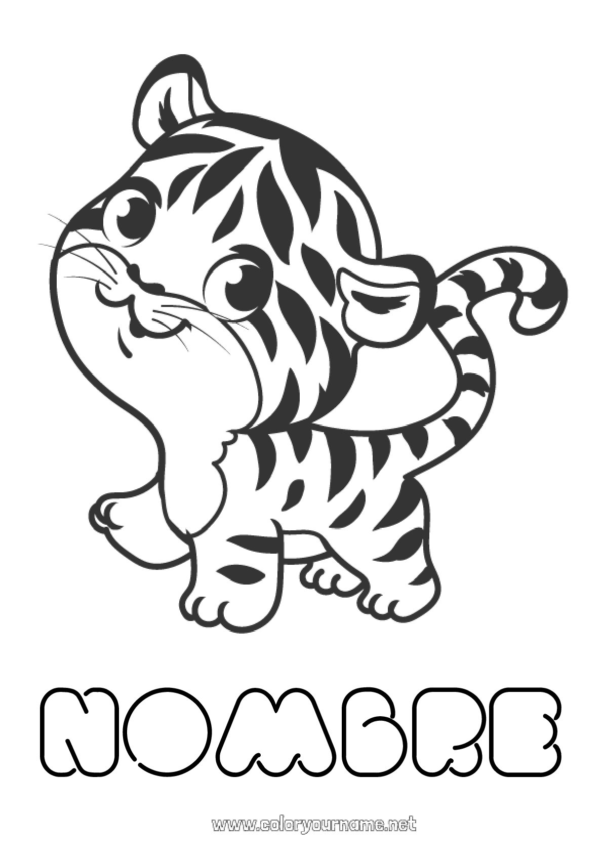 Nº de colorear 698 - Tiger Animales Año Nuevo chino Nº de colorear 698 - Tiger Animales Año Nuevo chino