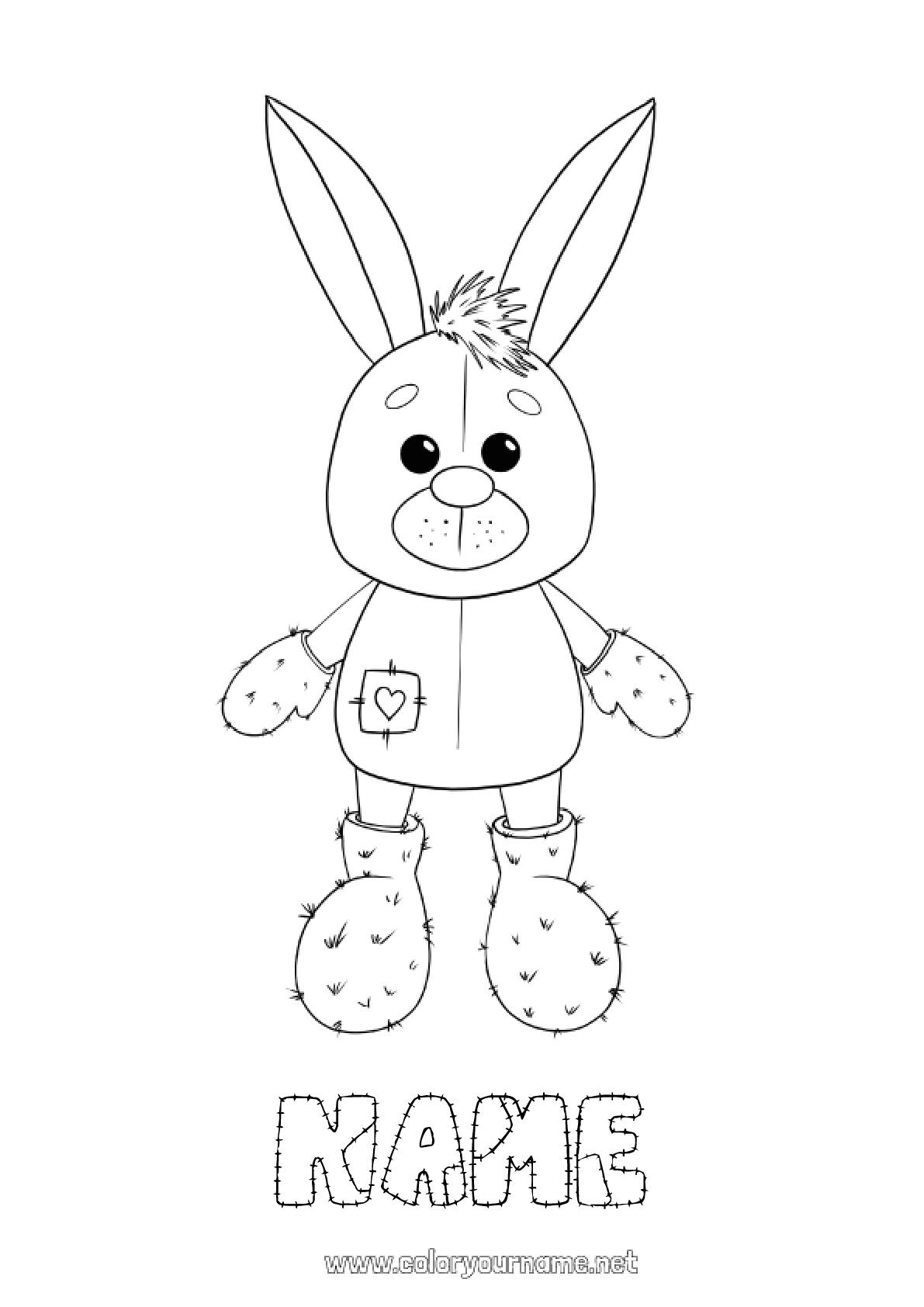 Coloring page No.726 - Bunny Animal