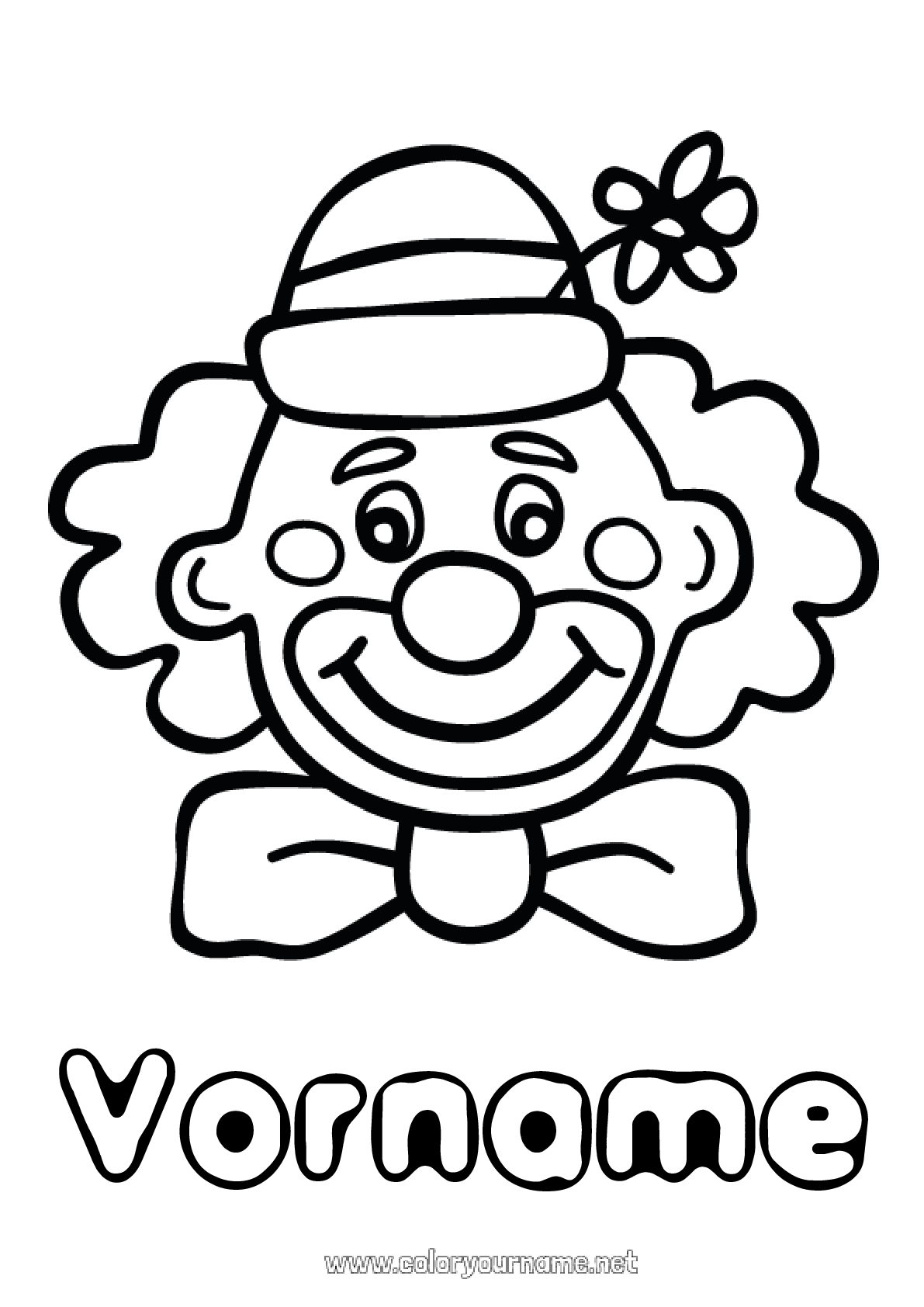  Foto zu Malvorlage Nr.767 - Verkleidung Clown Karneval 