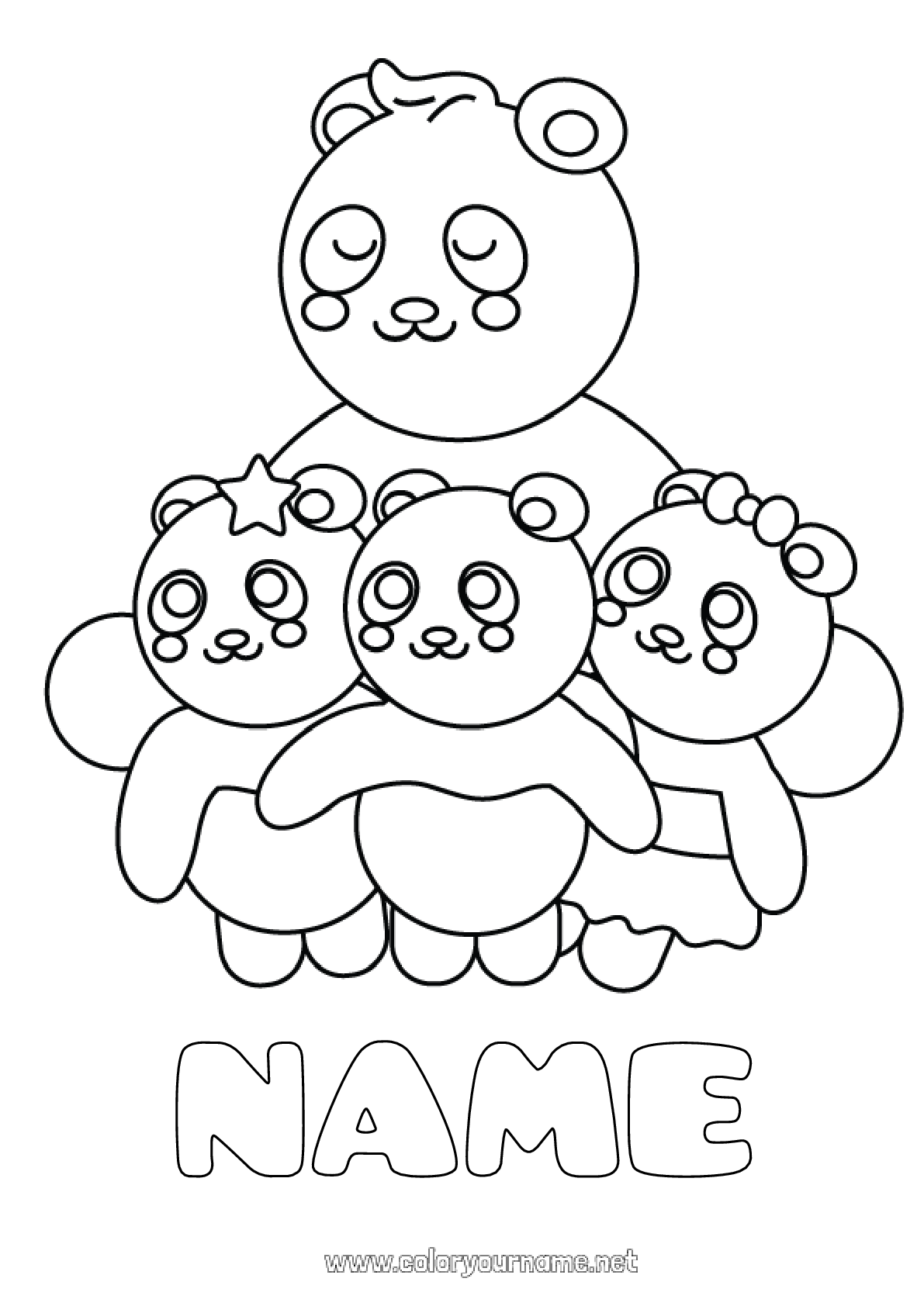 Coloring page No.850 - Animal Panda