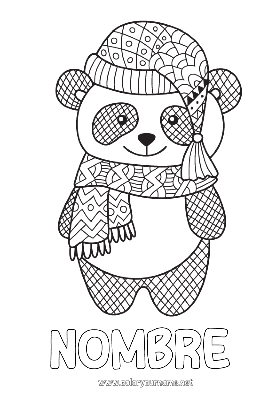 Panda : 10 dibujos para colorear gratis para imprimir y personalizar