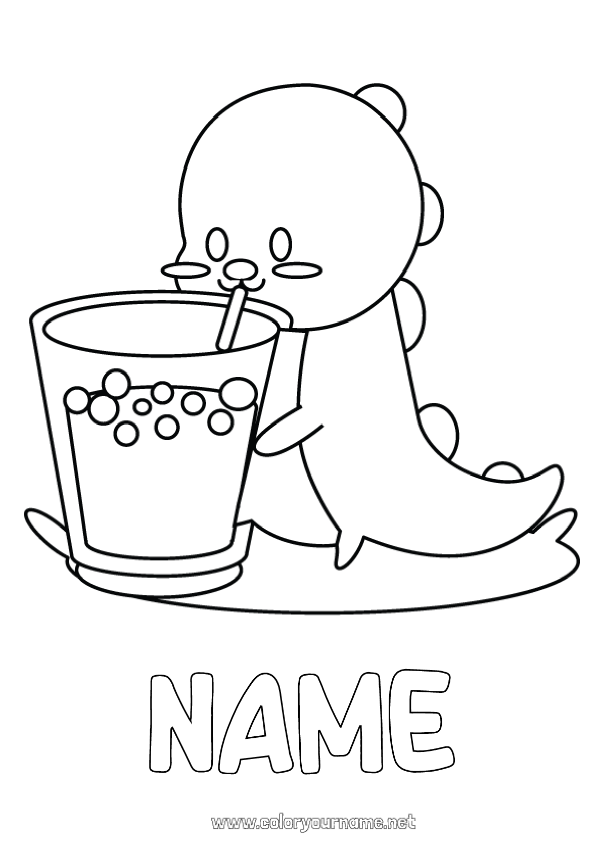 Cute Dinosaurs Coloring Pages