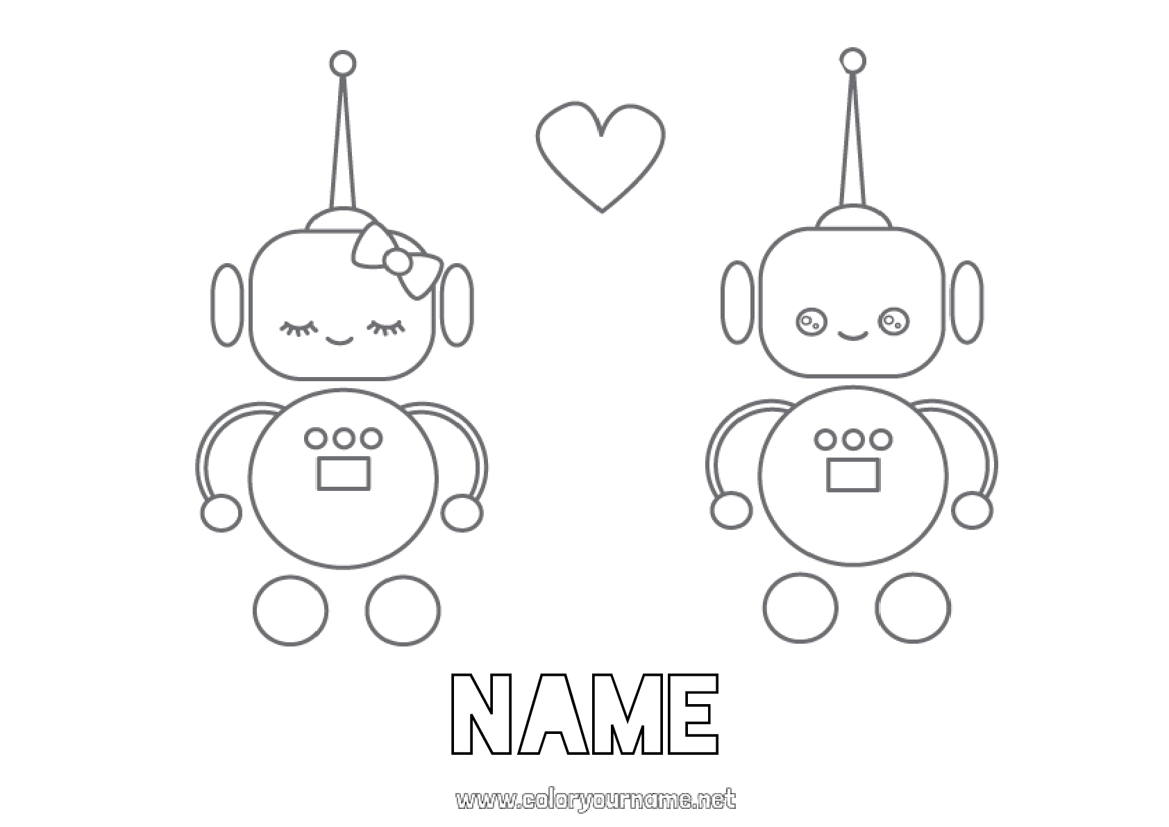 coloring-page-no-887-robot-heart-i-love-you