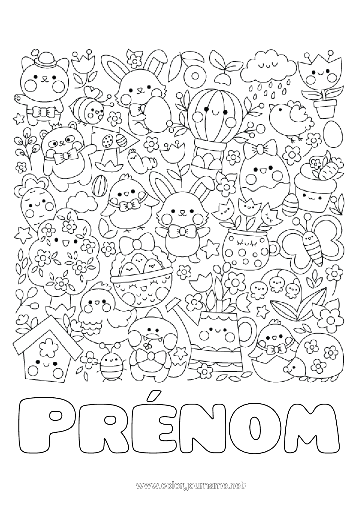 Coloriage N 916 Printemps Lapin Coloriage n 916 printemps lapin