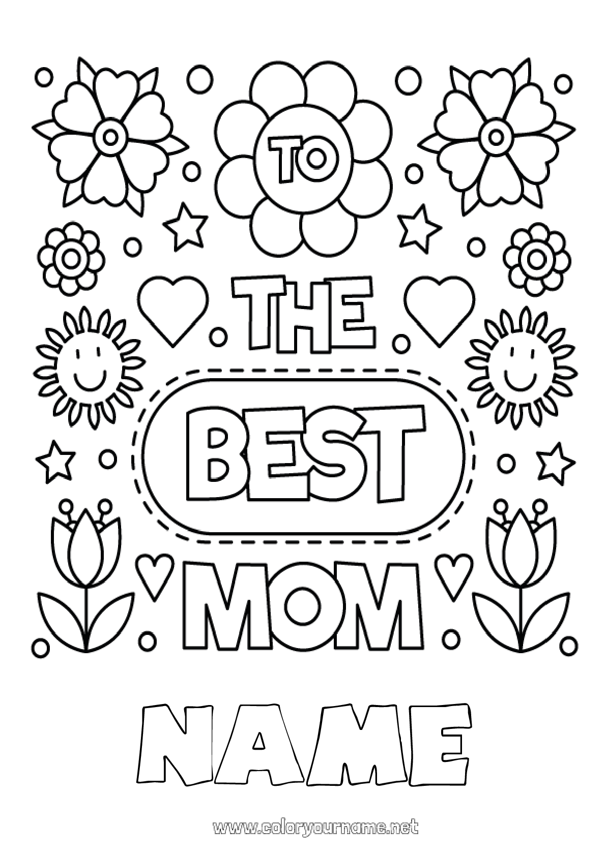 I Love You Mom Coloring Pages