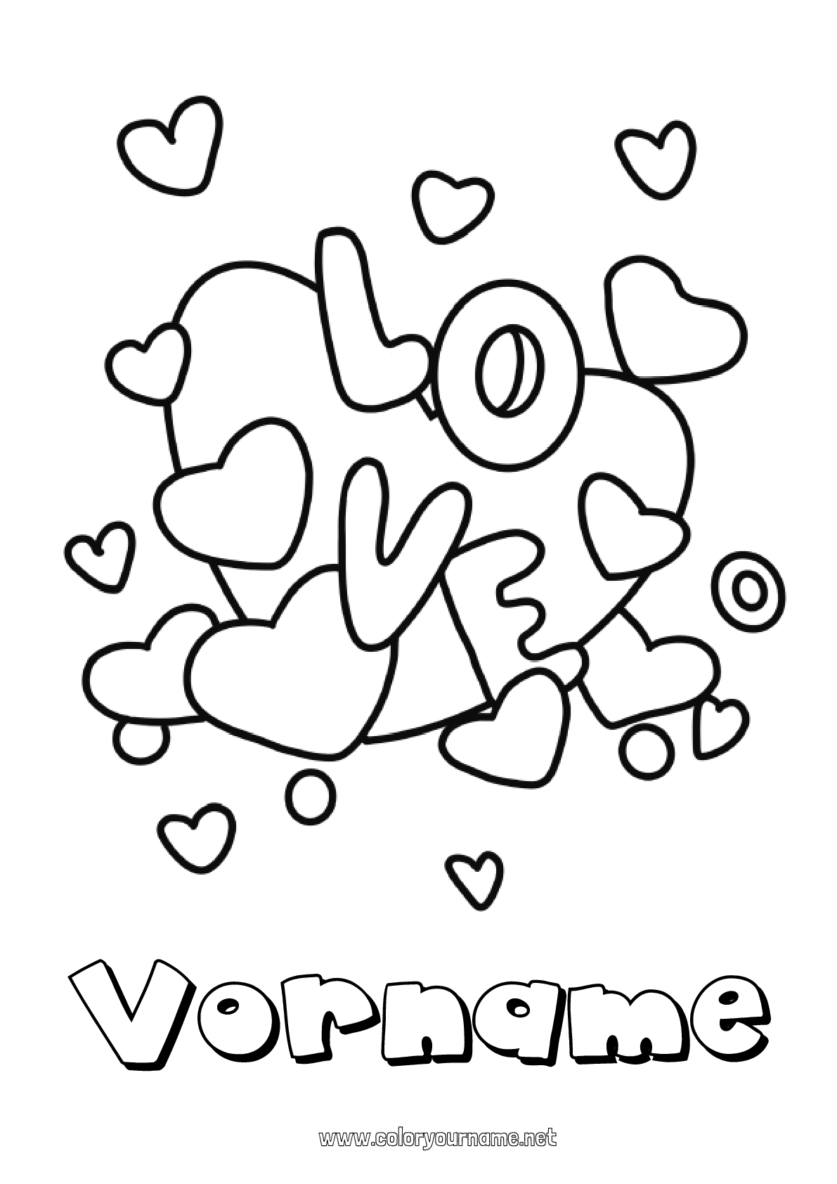  Malvorlage Nr.978 - Herz Ich liebe dich Valentinstag 