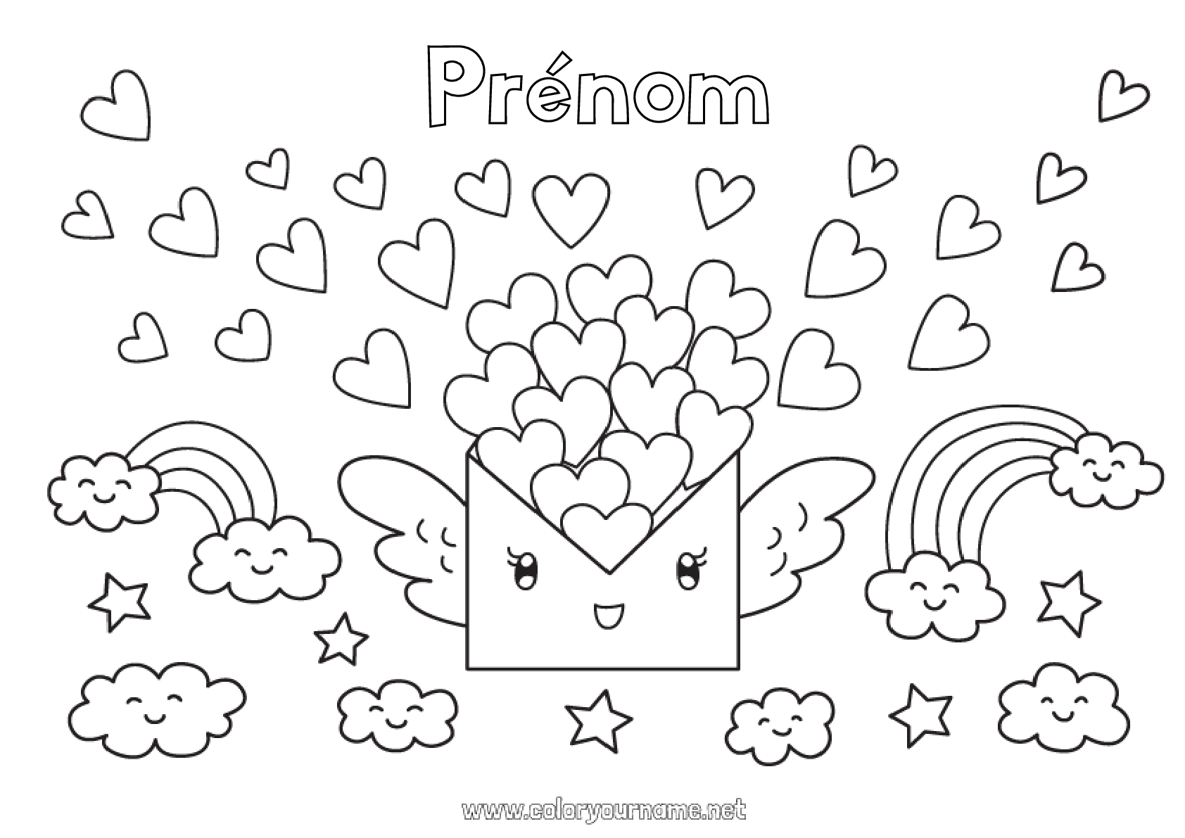 Enveloppe : 6 coloriages gratuits à imprimer et à customiser