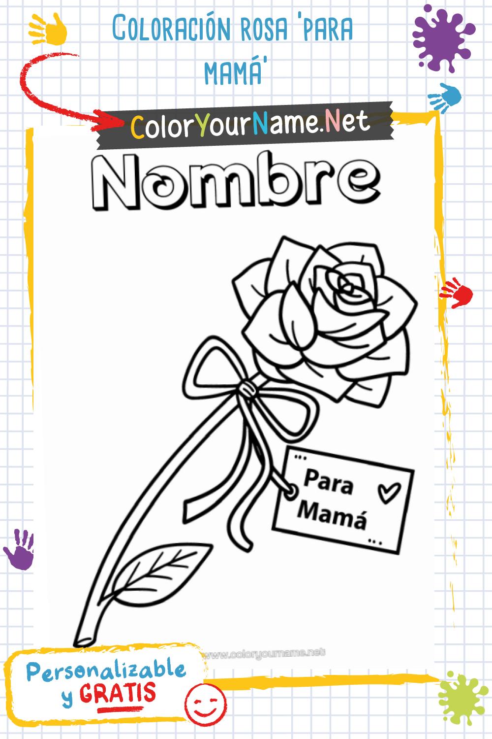 Coloración rosa 'para mamá'
