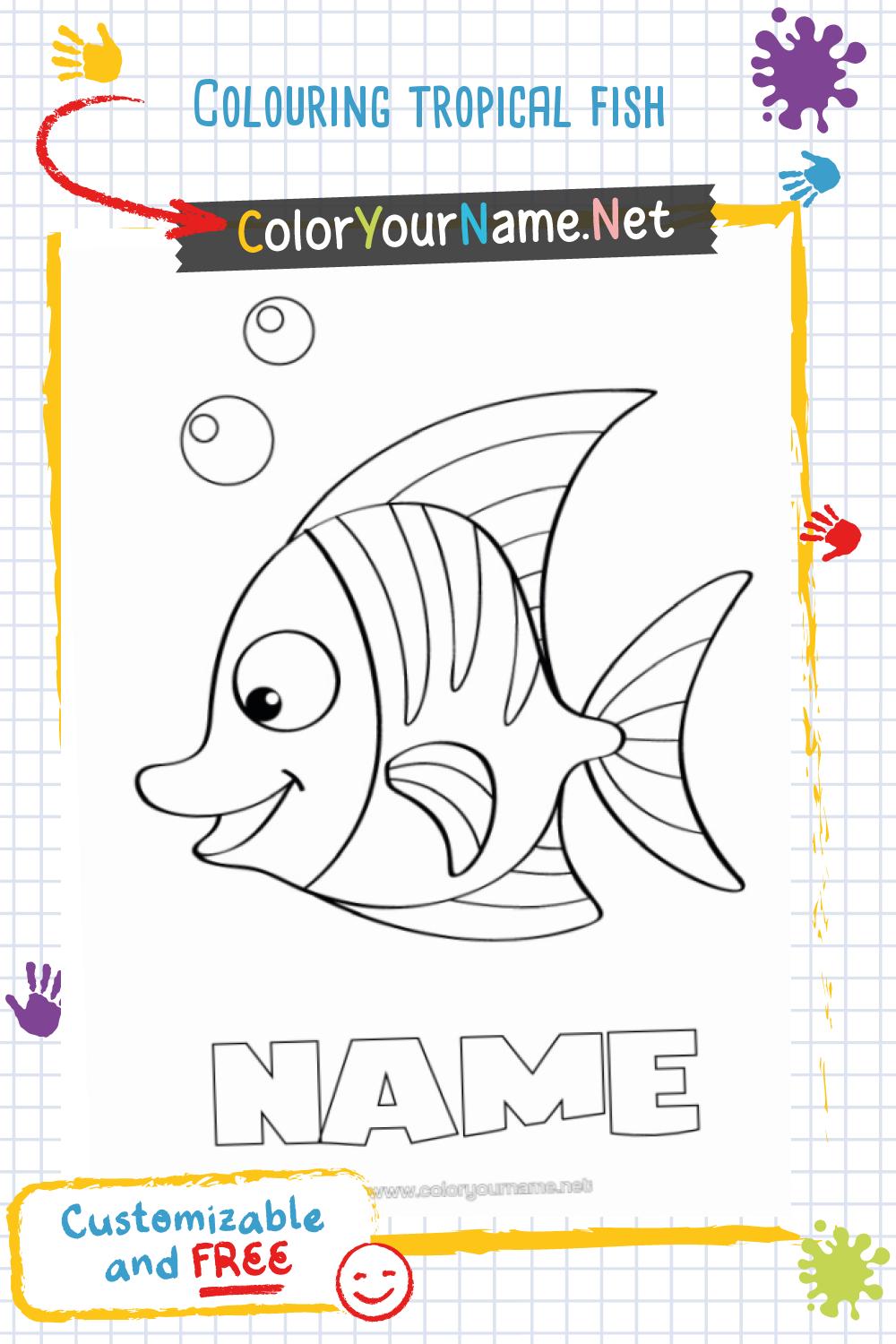 Colouring tropical fish