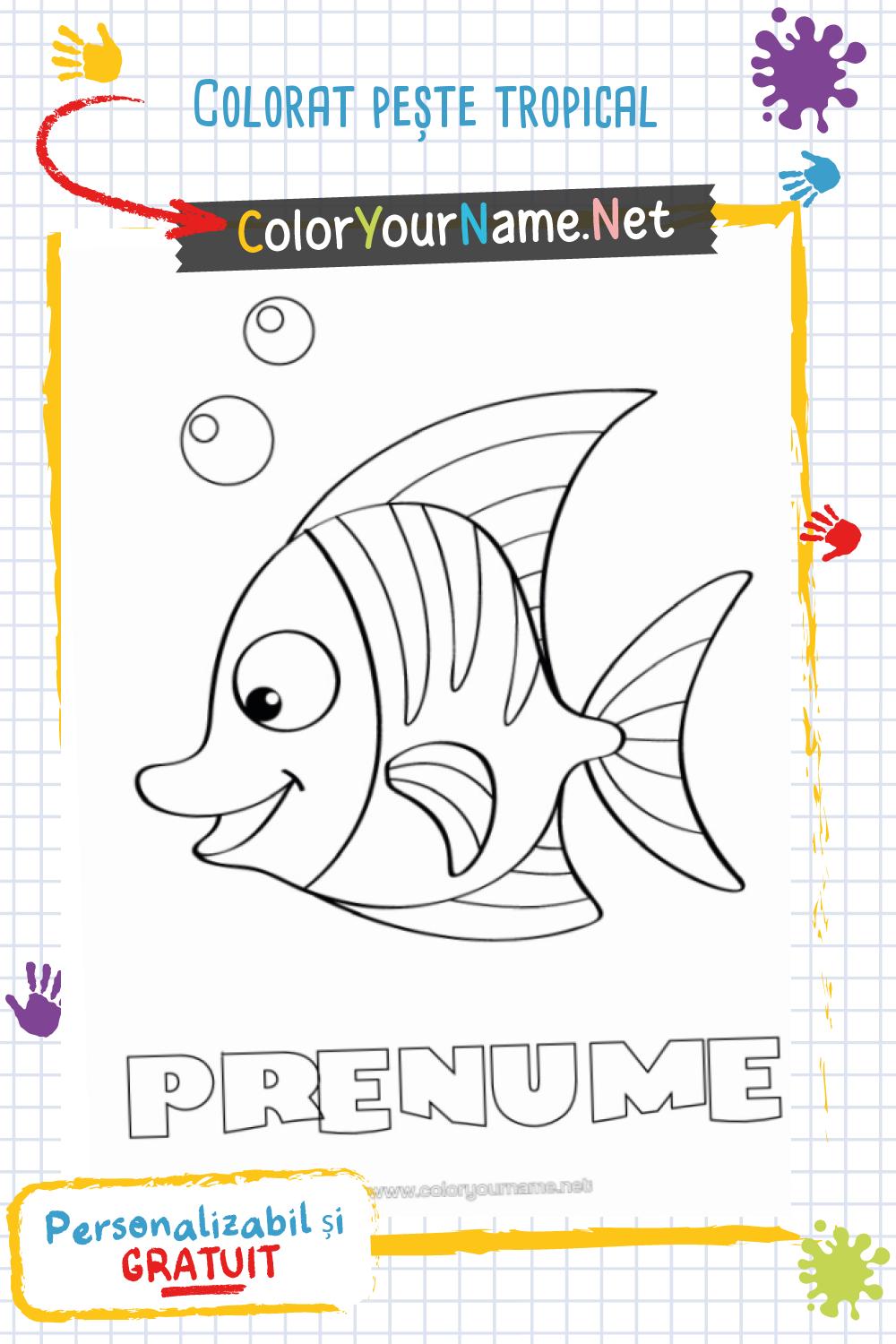 Colorat pește tropical