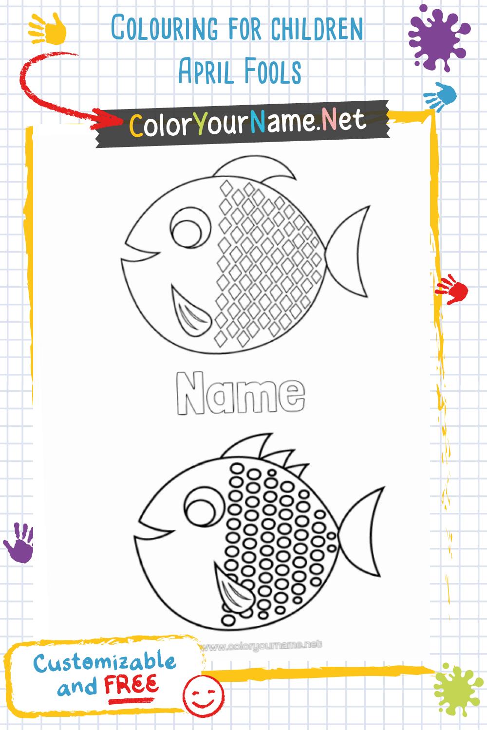 Colouring for children April Fools