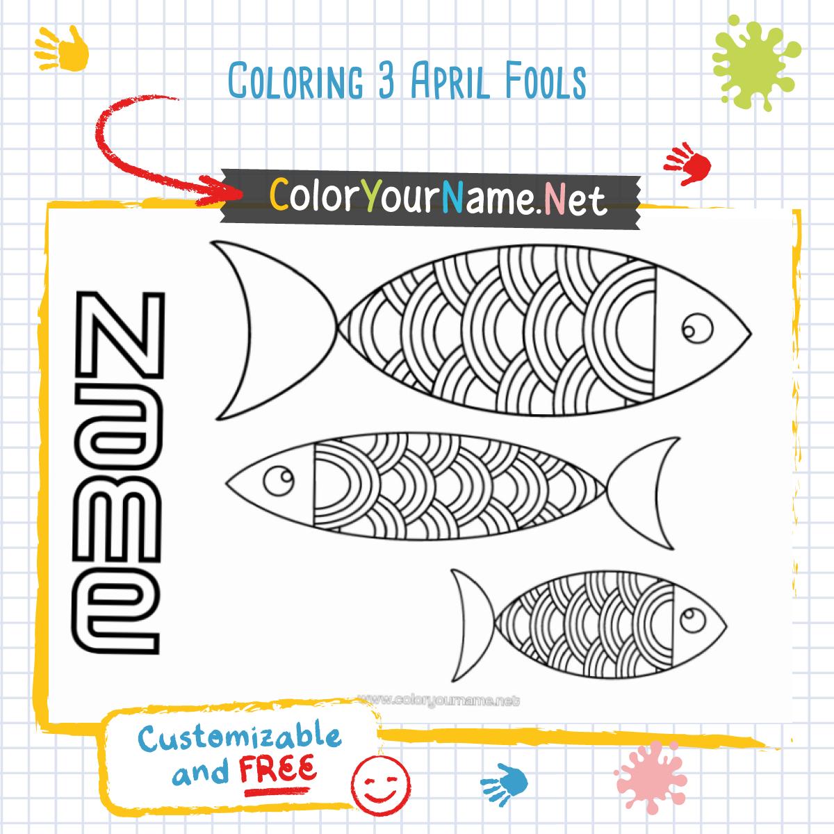 Coloring 3 April Fools