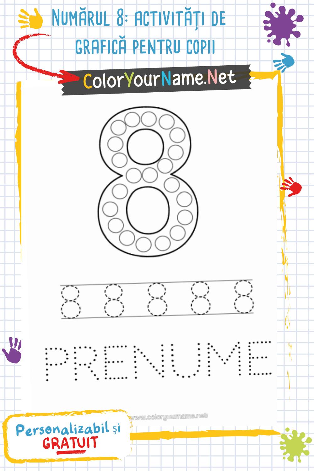 Numărul 8: activități de grafică pentru copii