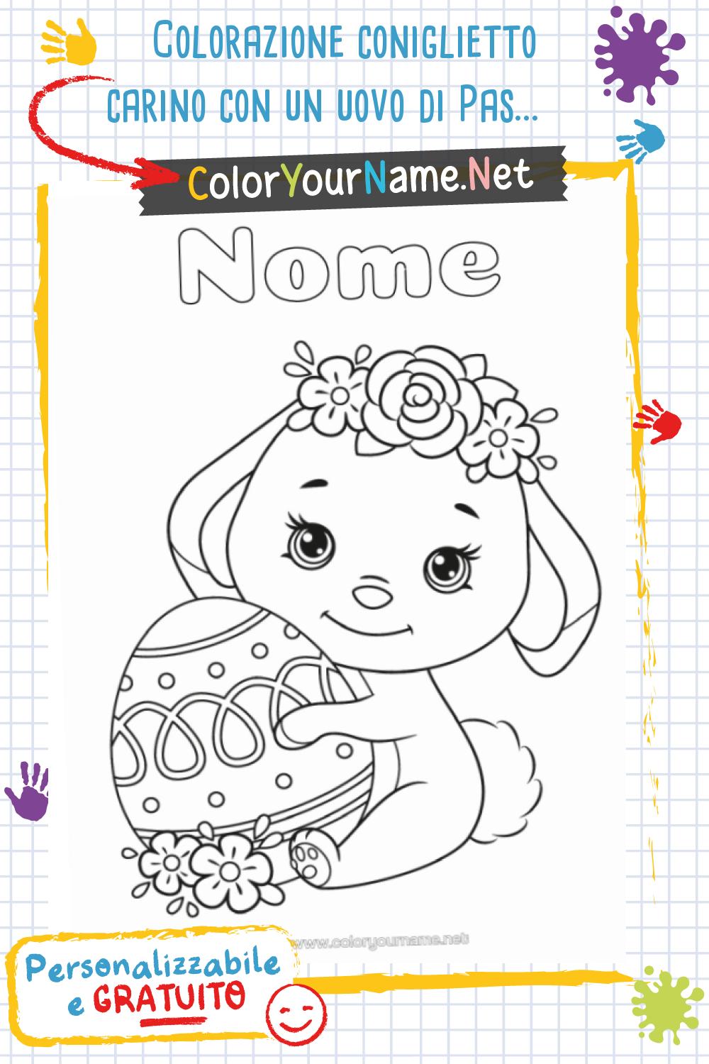 illustrazione di un' carino Pasqua coniglietto con rosa orecchie su un