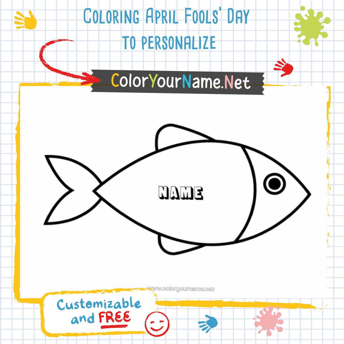 Coloring April Fools' Day to personalize