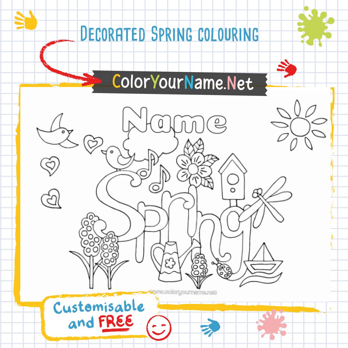 Decorated Spring colouring