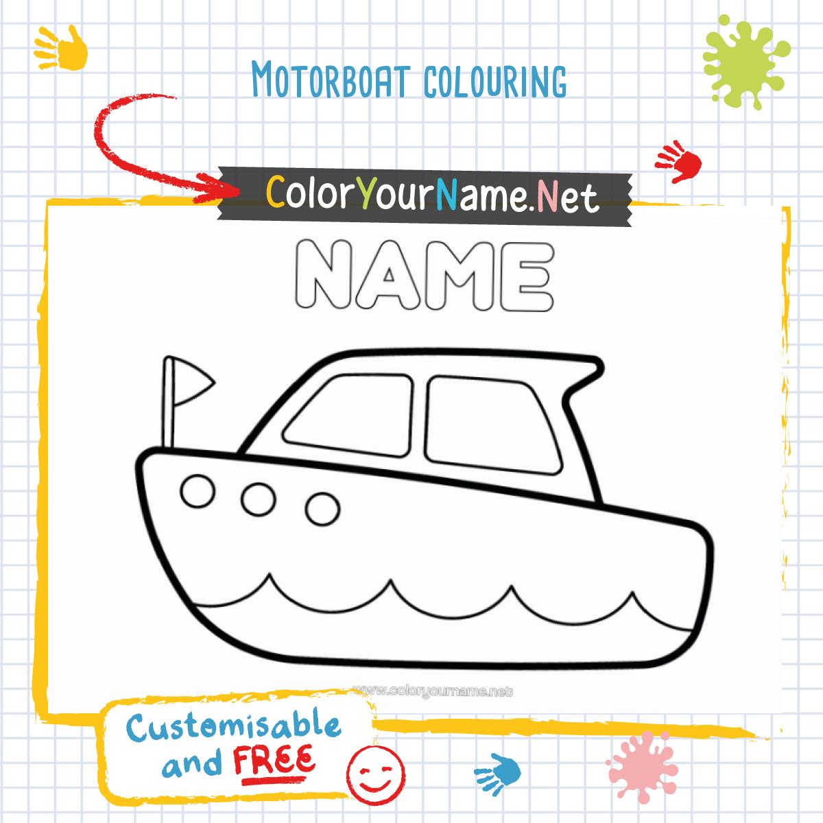 Motorboat colouring