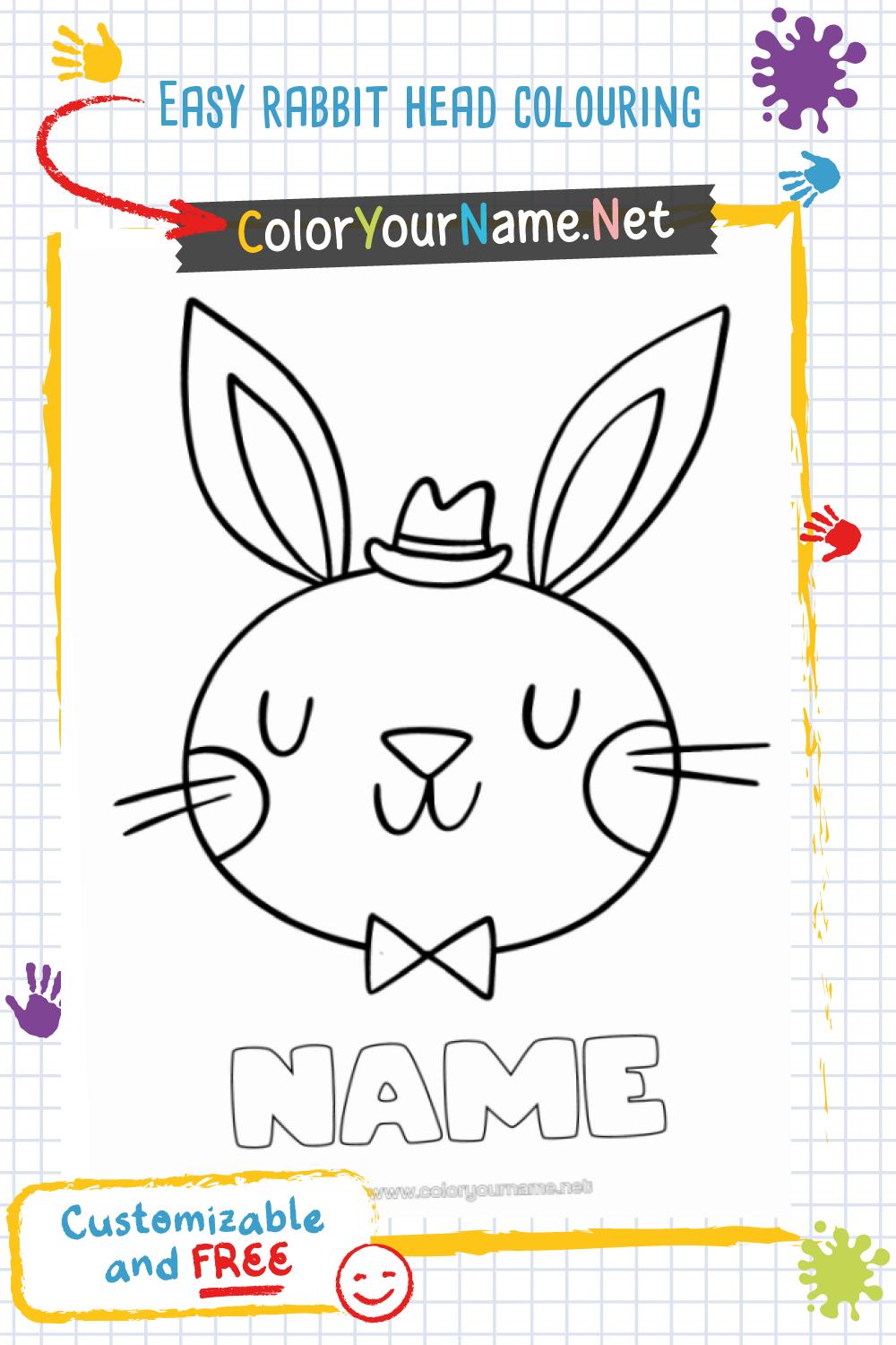 Easy rabbit head colouring