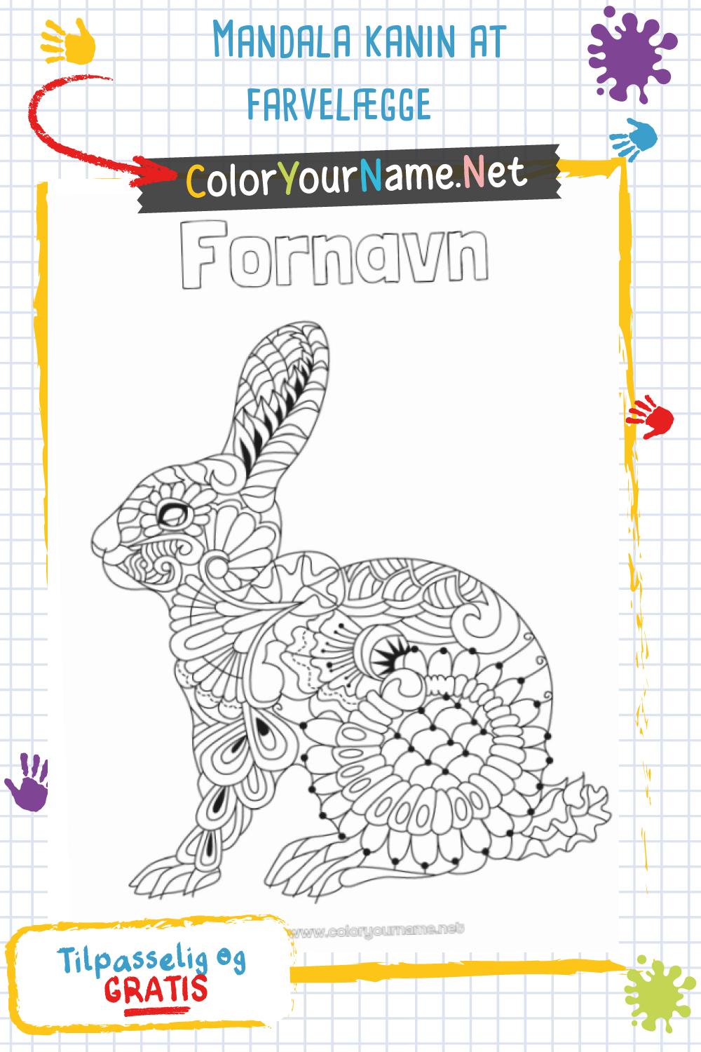 Mandala kanin at farvelægge