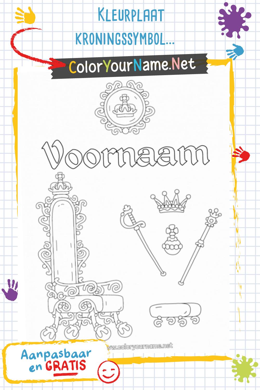 Gestileerde koning (prins of koninklijke heer) in een kroon met scepter