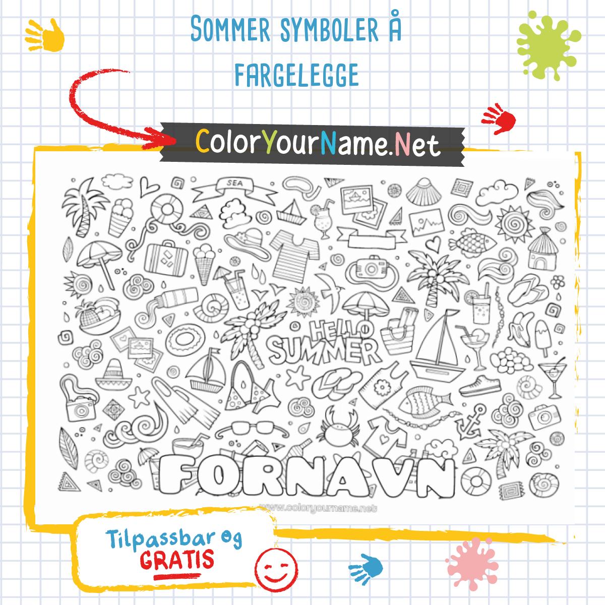 sommer-symboler-fargelegge