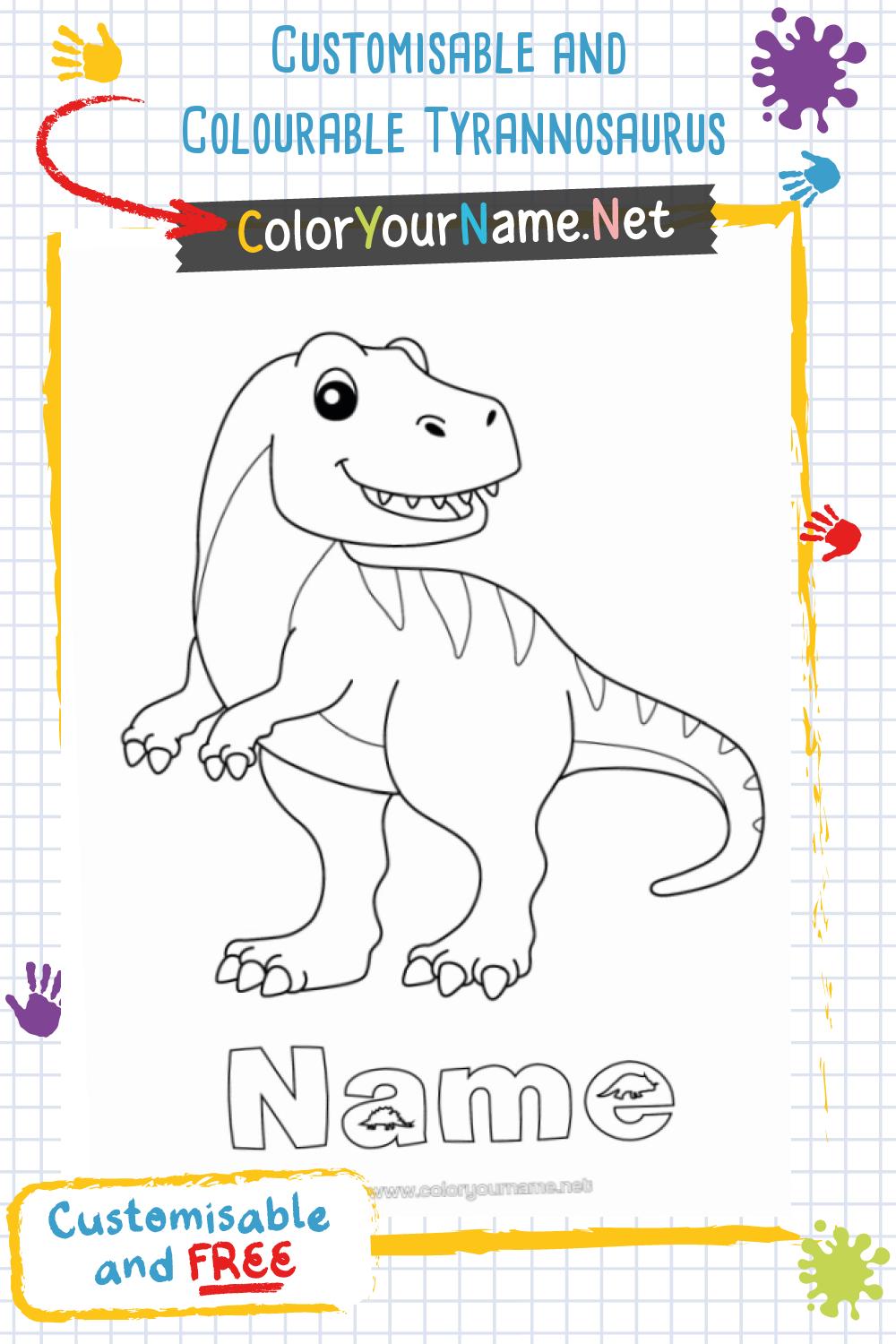 Customisable and Colourable Tyrannosaurus