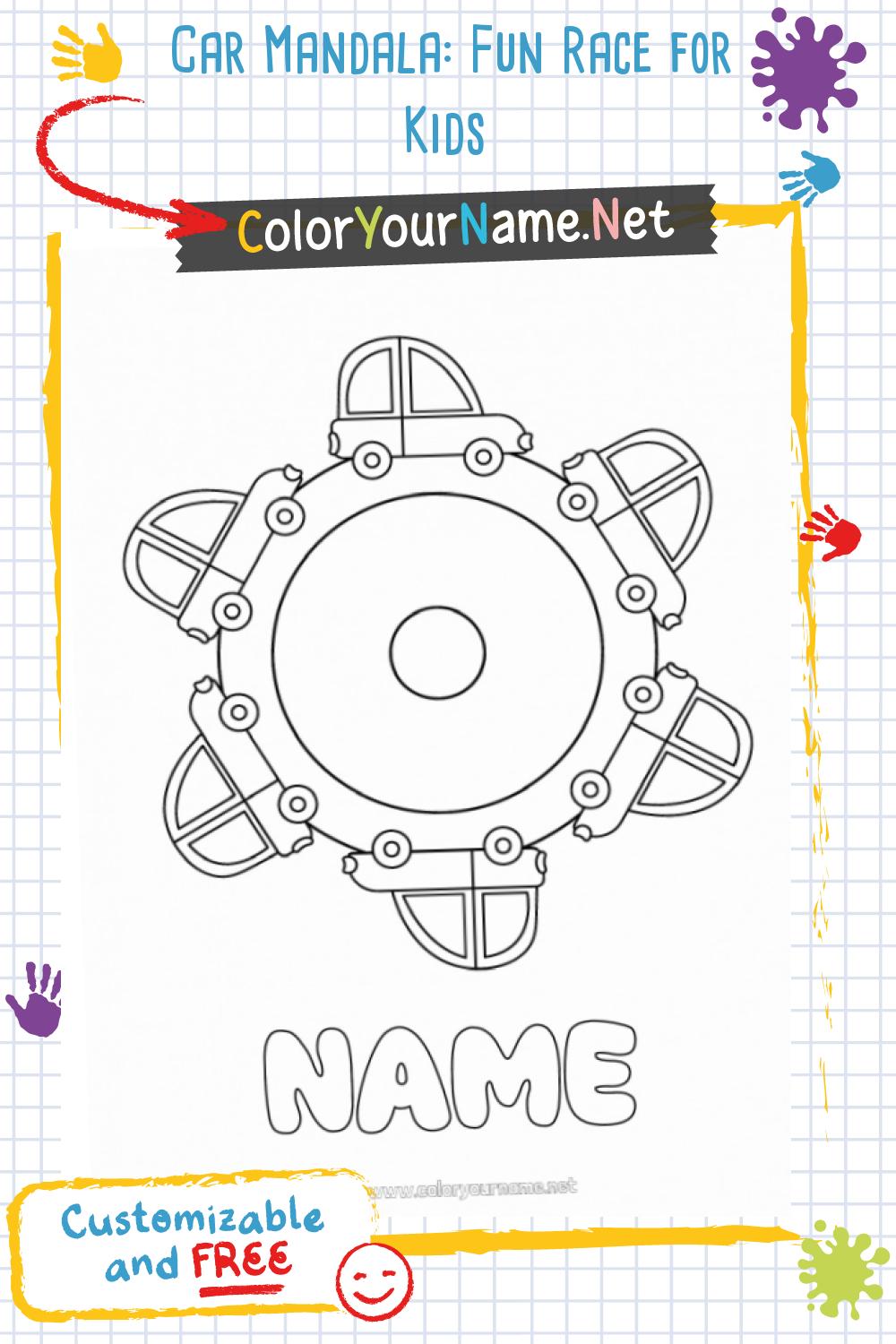 Car Mandala: Fun Race for Kids