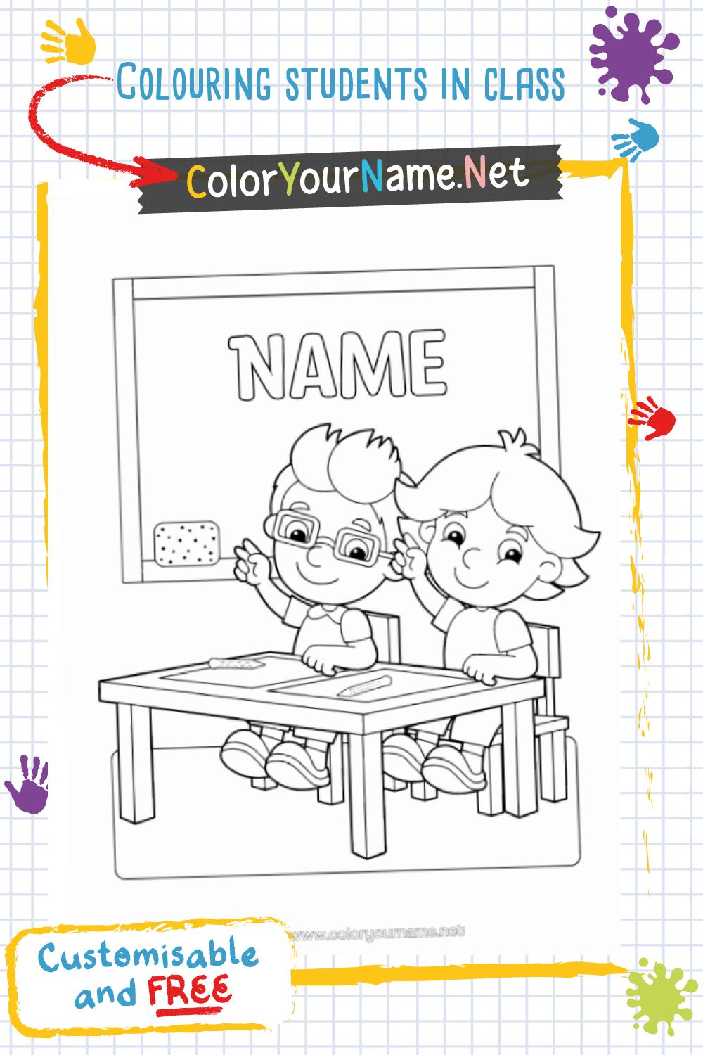 Colouring students in class