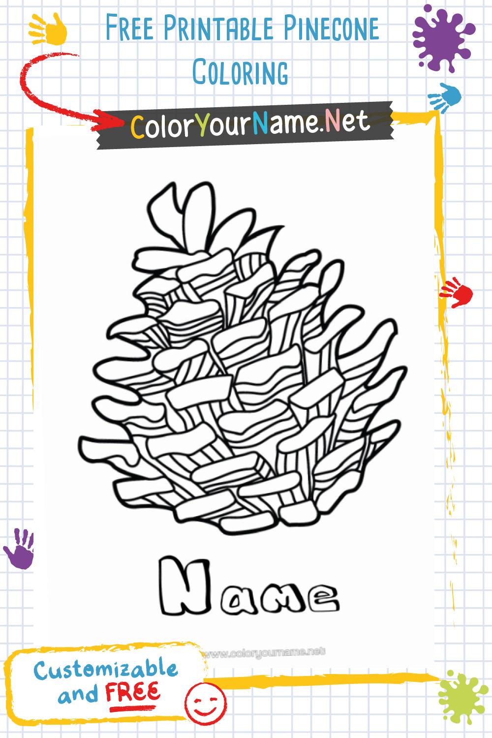 Free Printable Pinecone Coloring