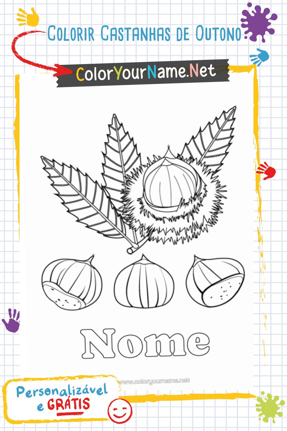Colorir Castanhas de Outono