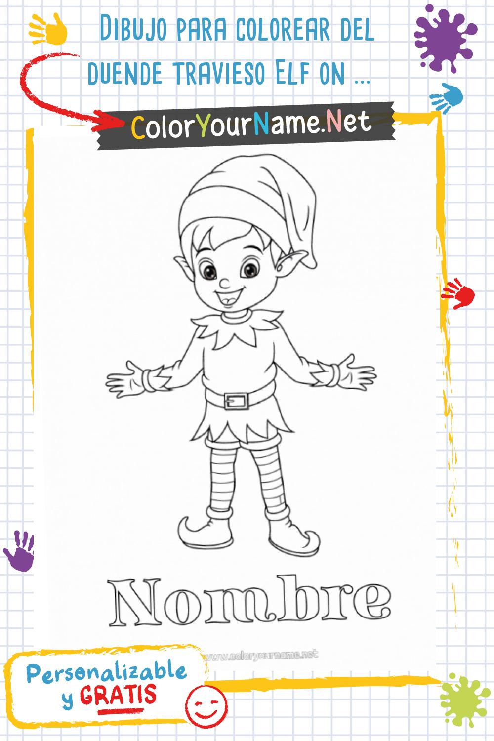 dibujo-para-colorear-del-duende-travieso-elf-on-the-shelf