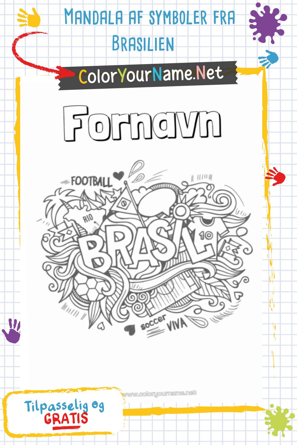 Mandala af symboler fra Brasilien