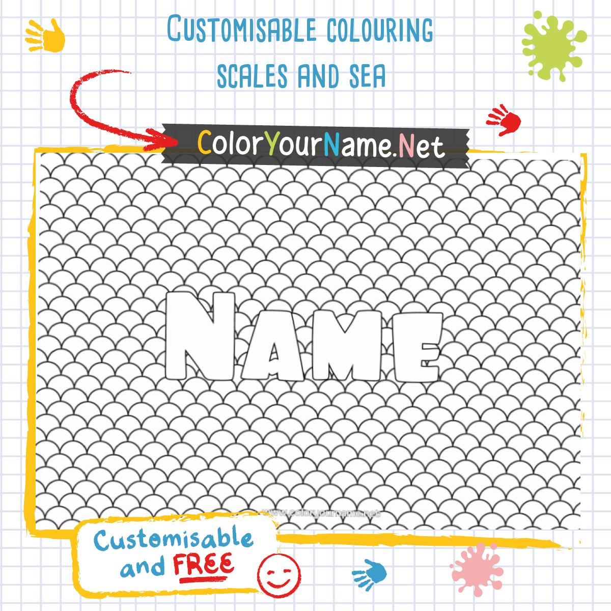 Customisable colouring scales and sea