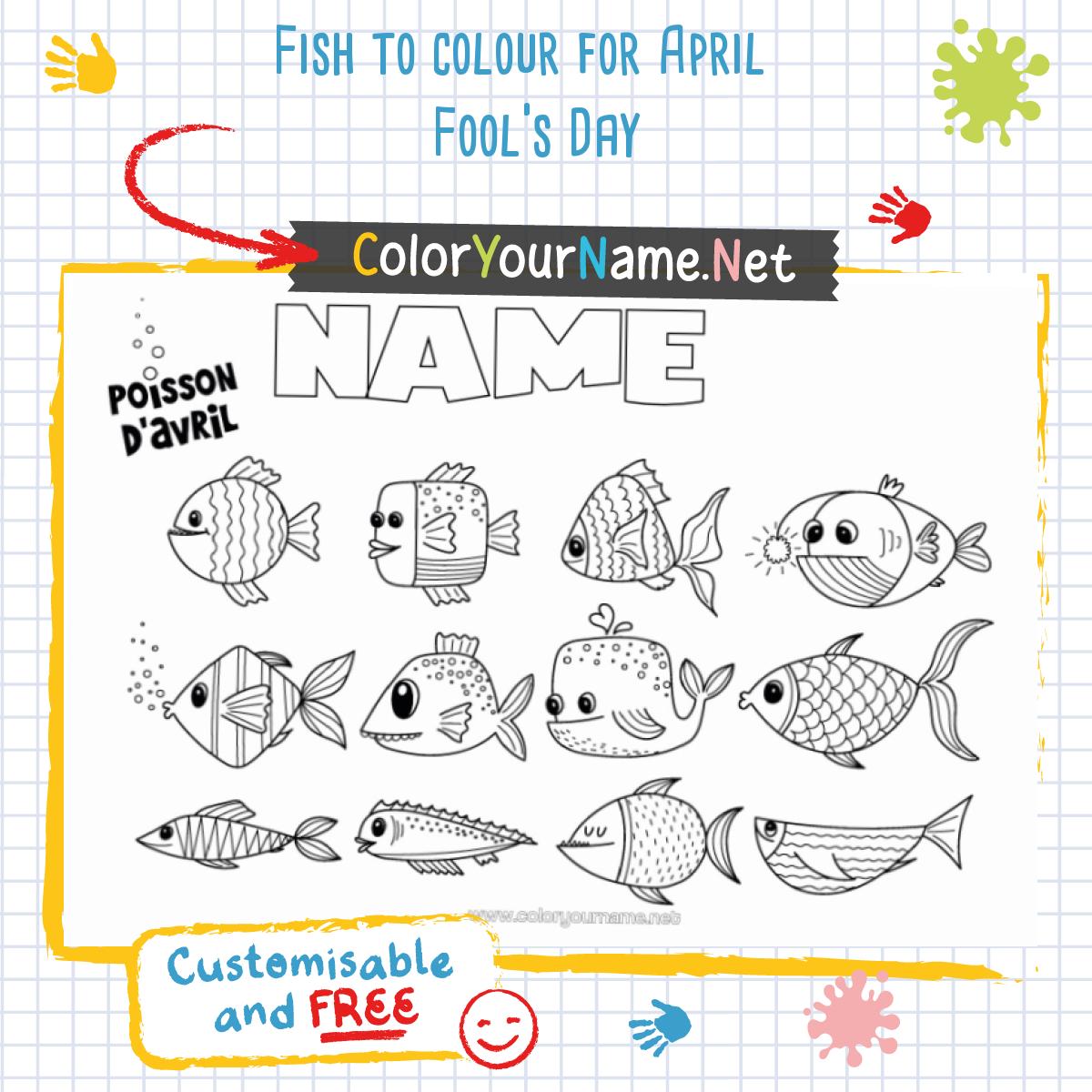Fish to colour for April Fool's Day