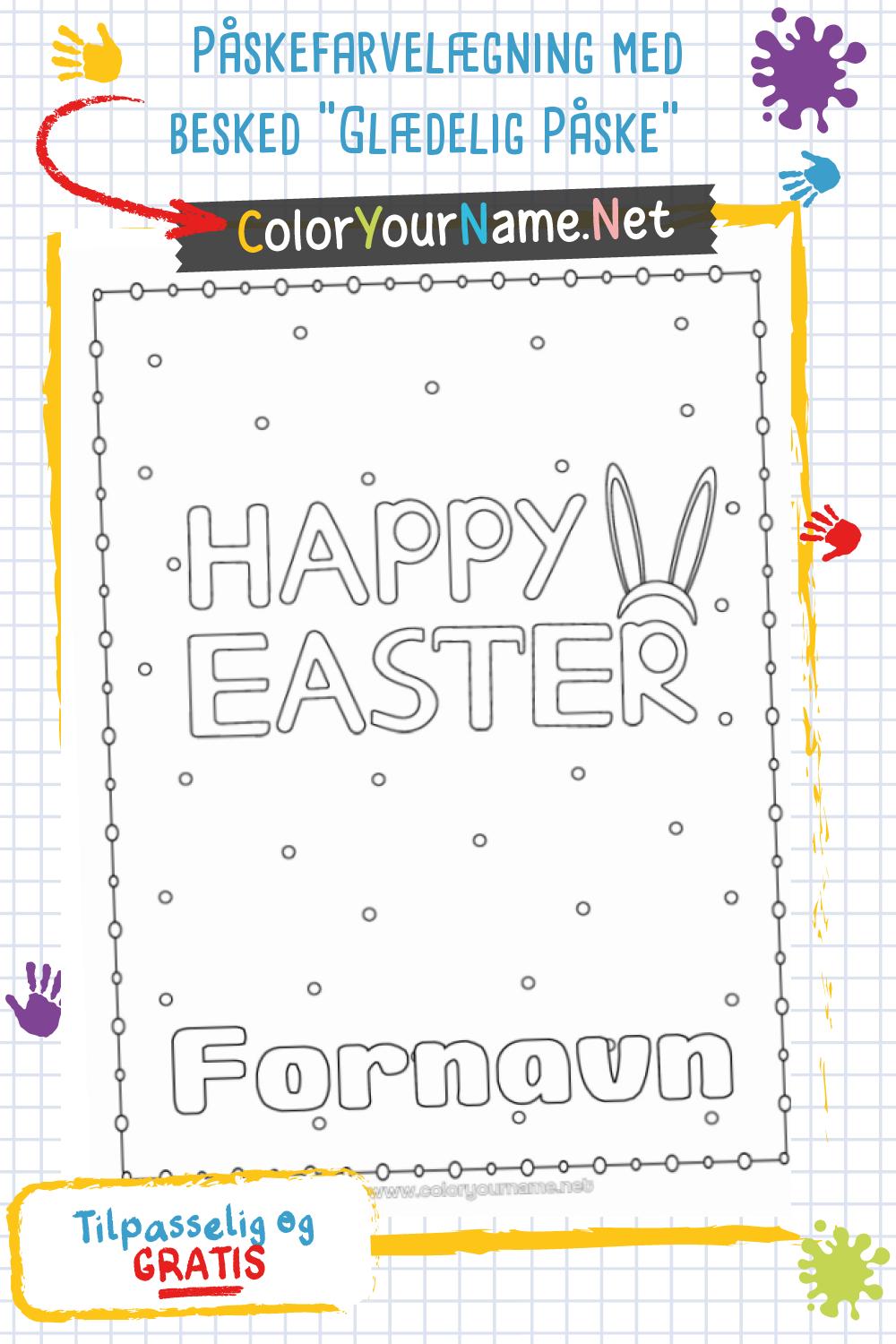 Påskefarvelægning med besked 