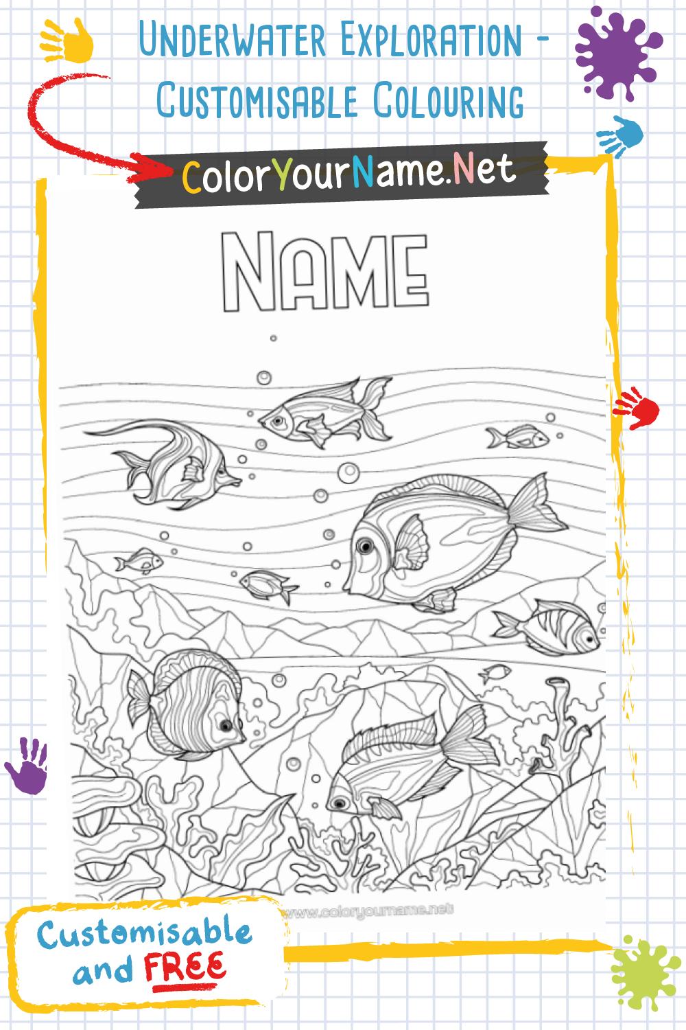 Underwater Exploration - Customisable Colouring