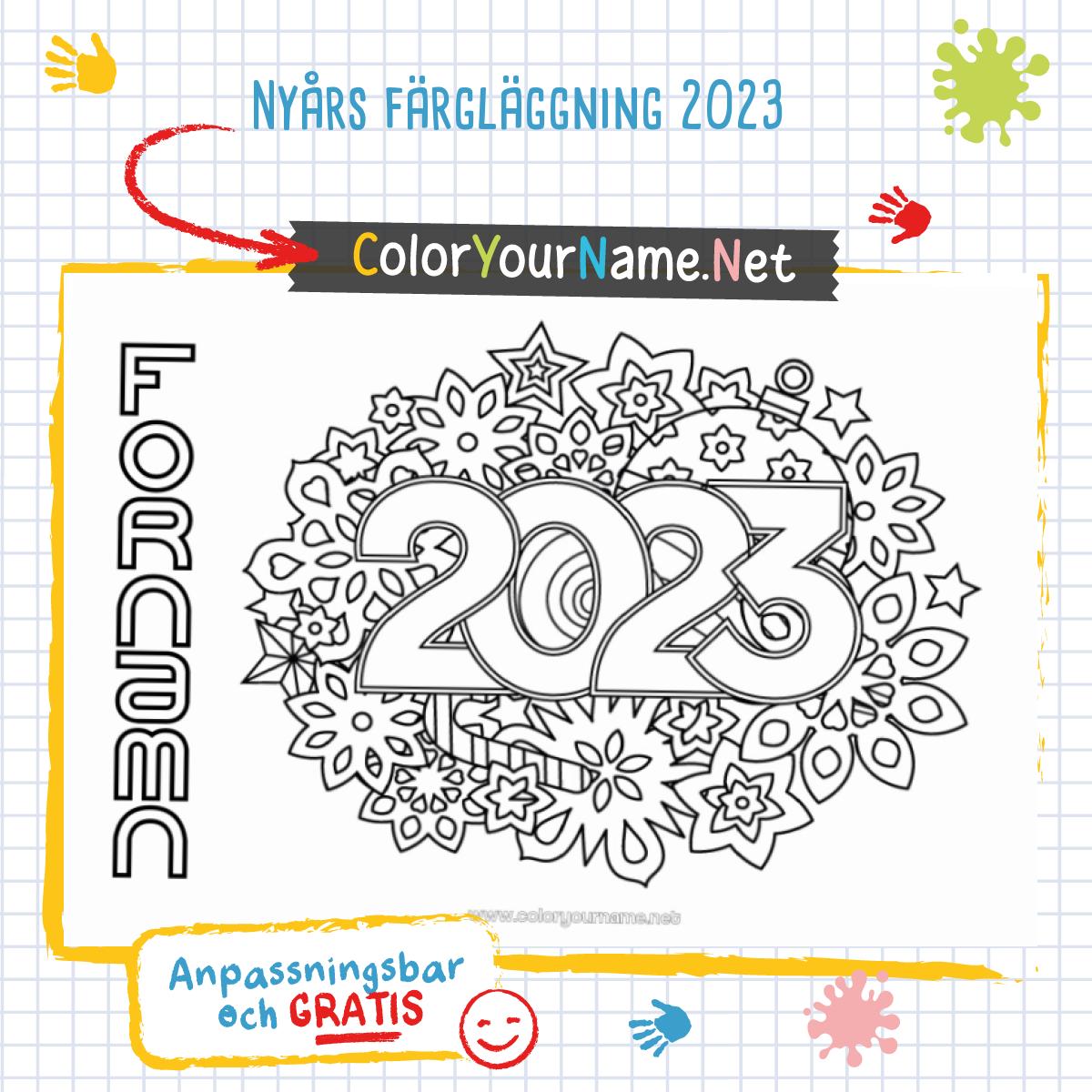 Nyårs färgläggning 2023
