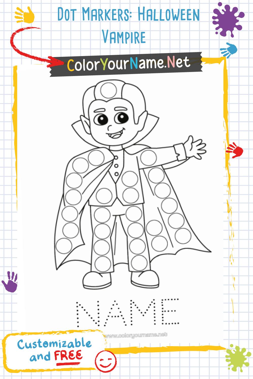 Dot Markers: Halloween Vampire