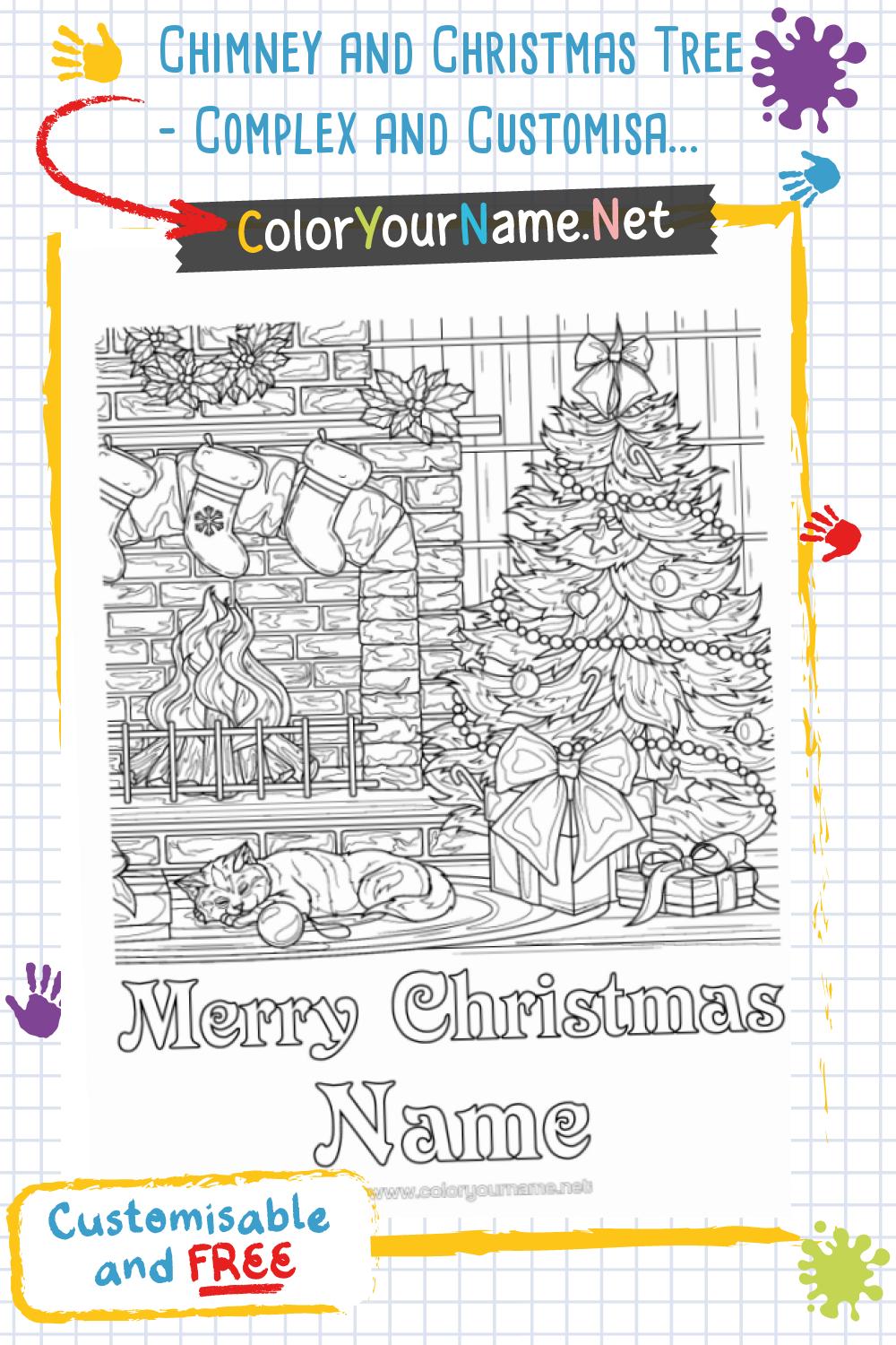 Chimney and Christmas Tree - Complex and Customisable Colouring