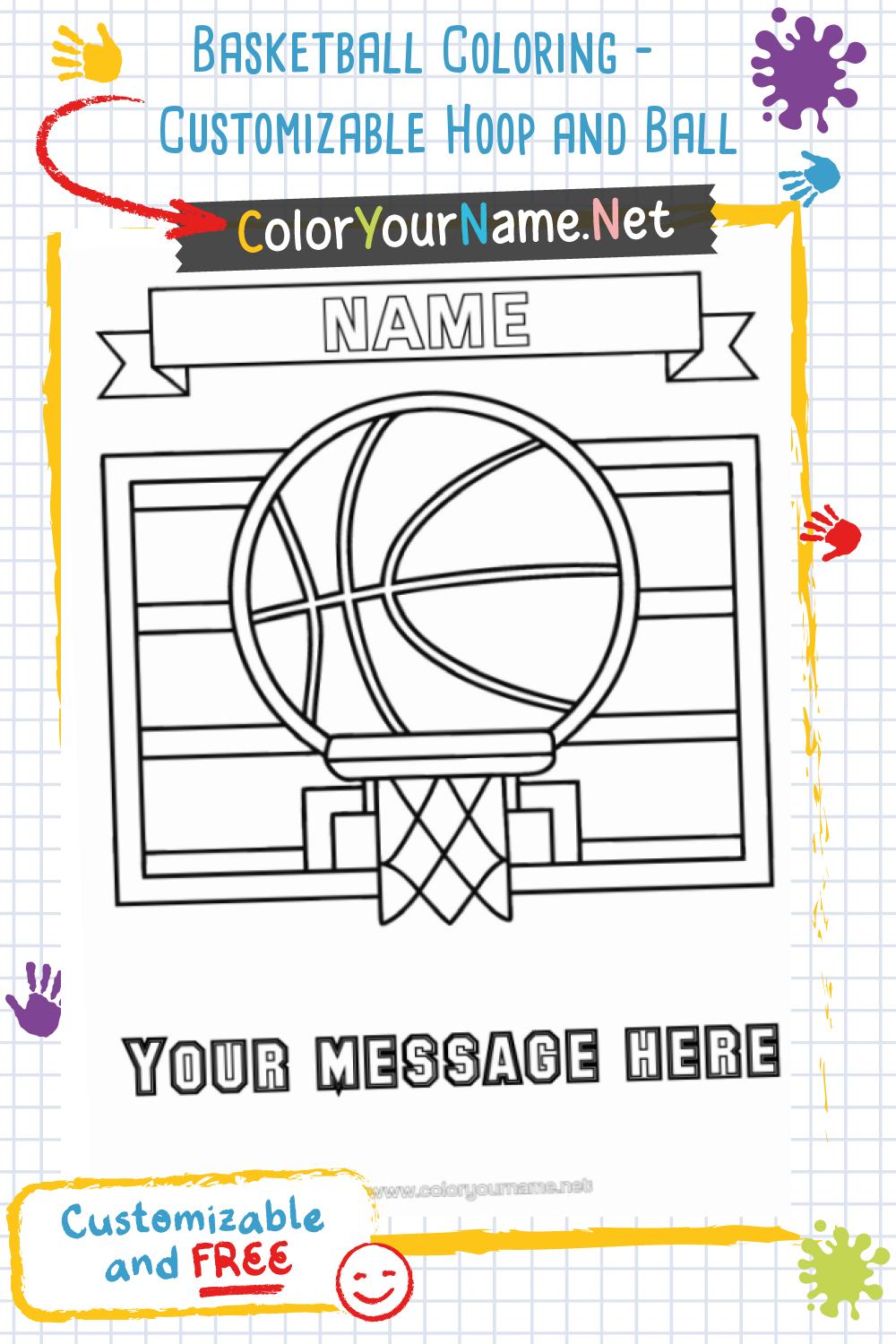 Basketball Coloring – Customizable Hoop and Ball