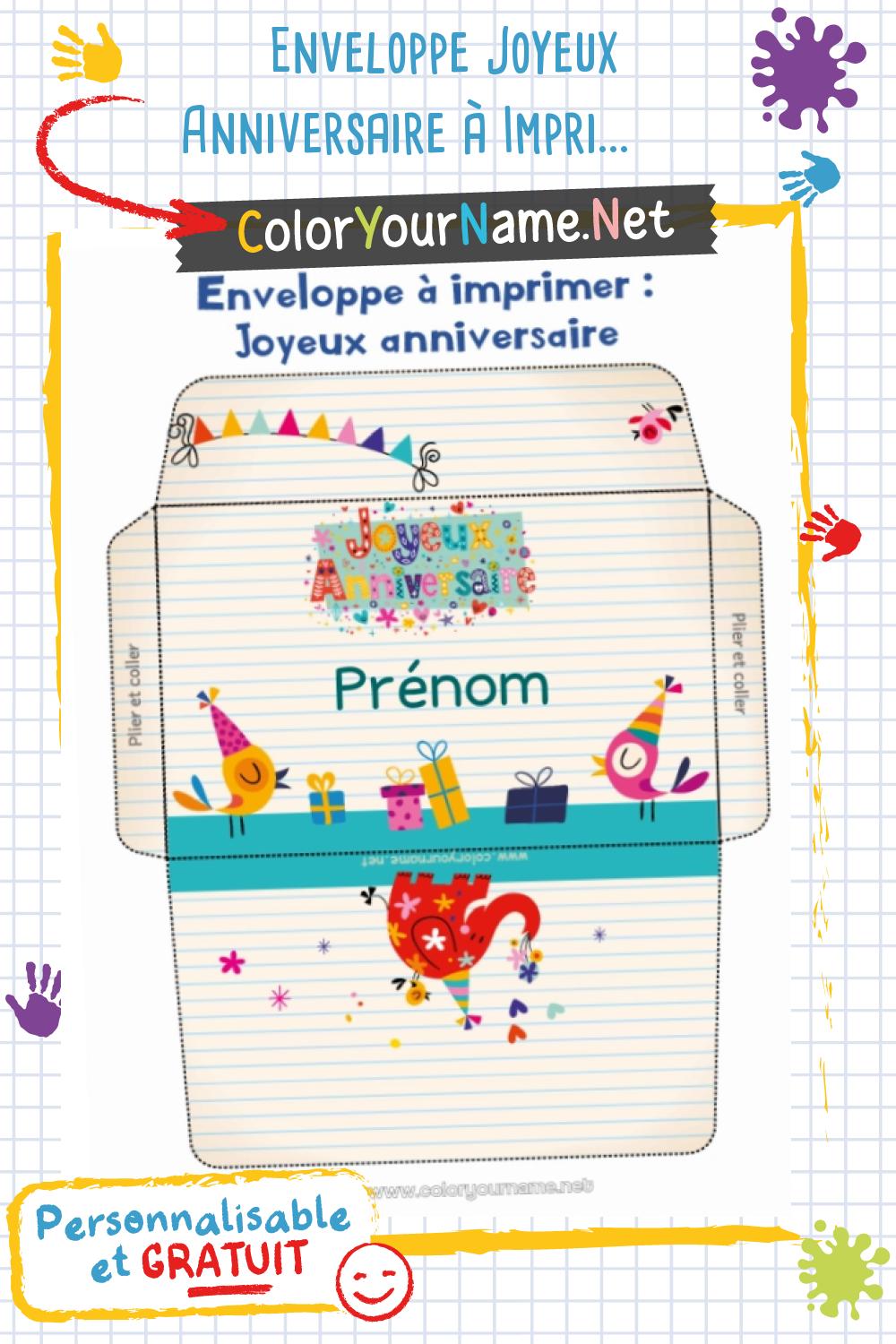 Grande Carte D'Anniversaire Personnalisable À Rabat Avec Enveloppe Vintage Assortie | Carte D