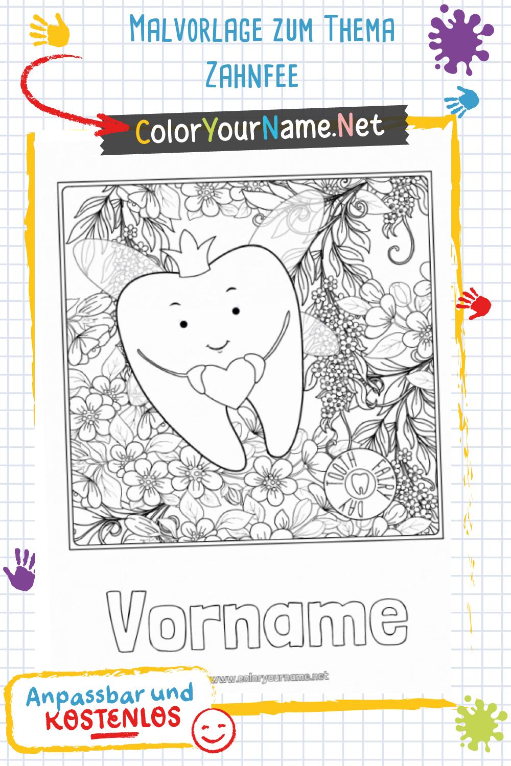  Foto zu Malvorlage zum Thema Zahnfee 