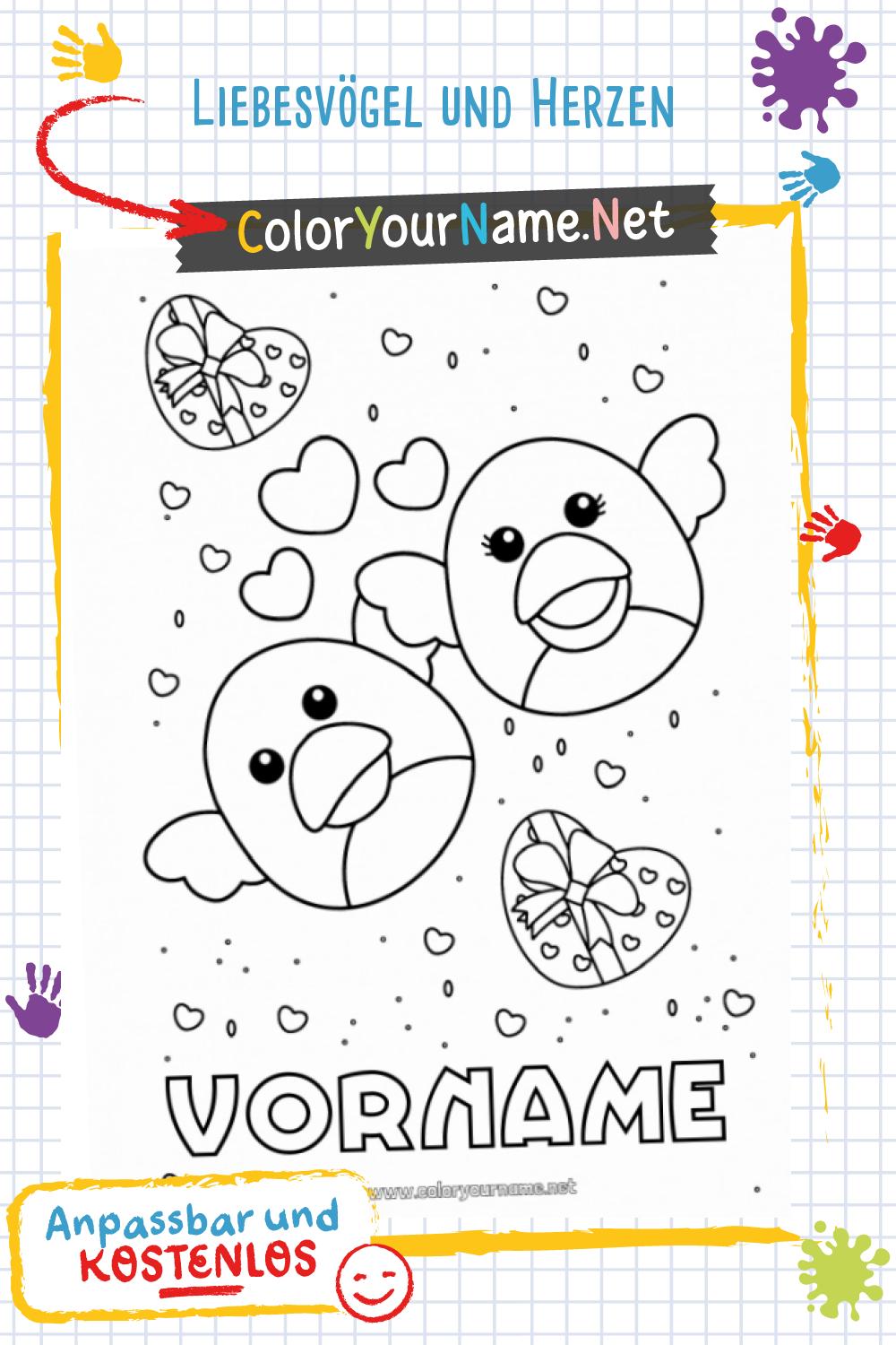  Foto zu Liebesvögel und Herzen 